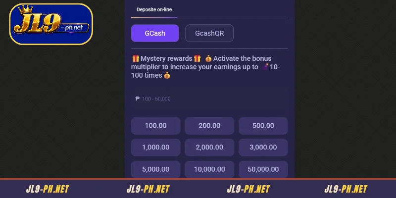 Mga detalyadong hakbang para sa Mag deposit sa JL9