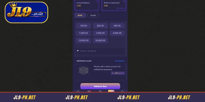 Mga detalye para sa mahusay at mabilis na Mag withdraw sa JL9