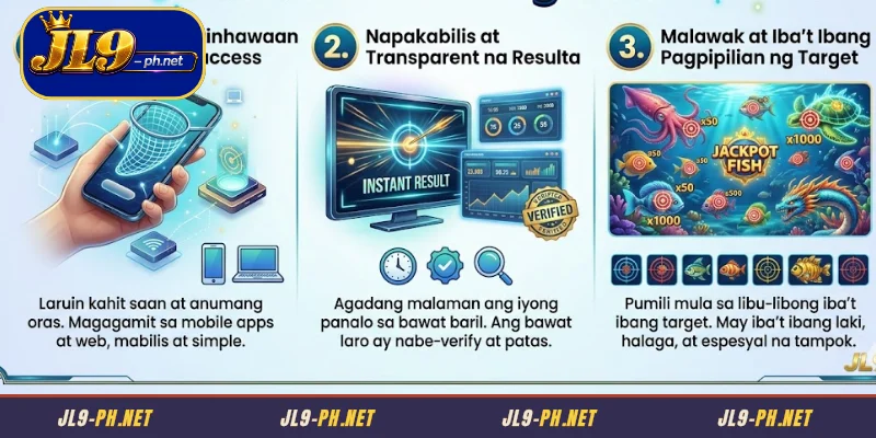 Mga natatanging bentahe ng pagsali sa Oneshot Fishing sa JL9